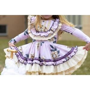 NEW BE GIRL CLOTHING girls beatrix dress in purple